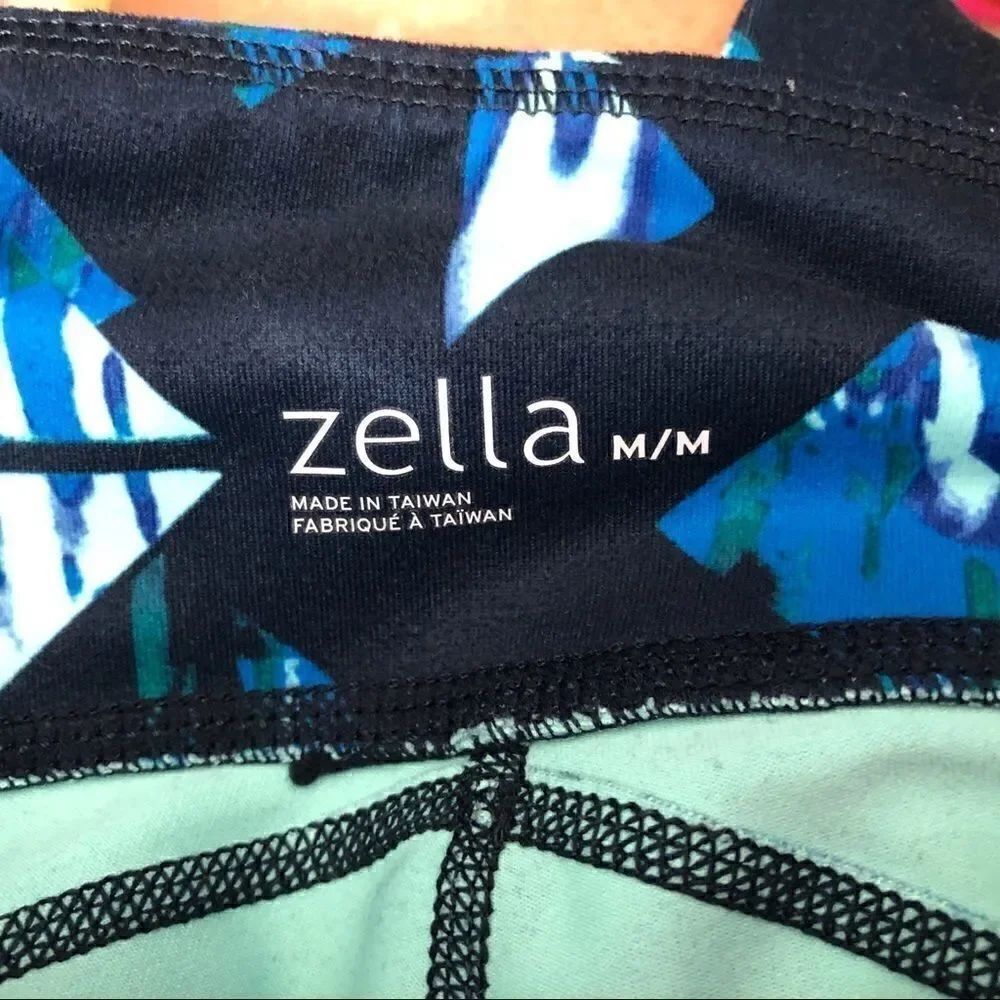 Zella Size M Mesh and Opaque Leggings